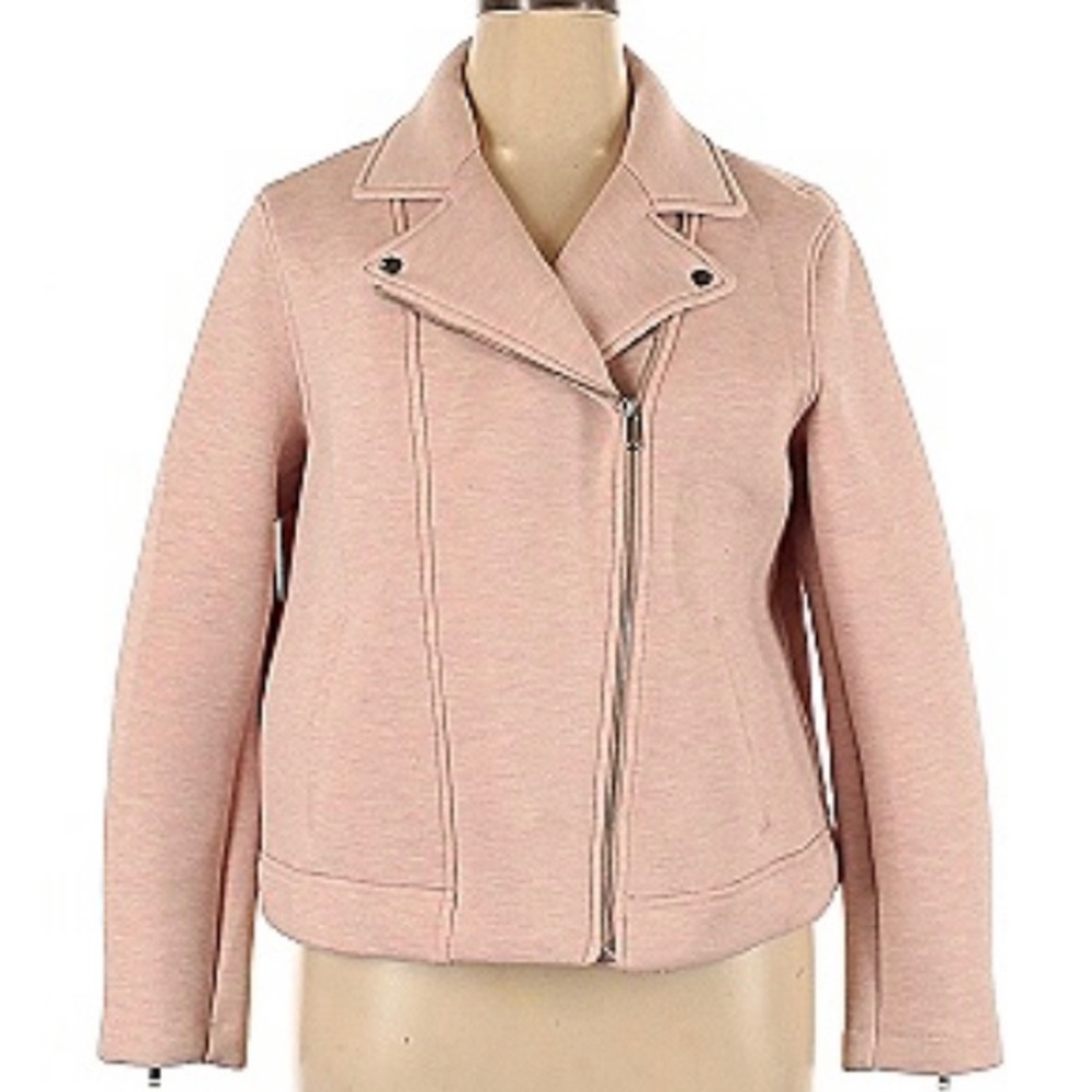 Pink Spacedye Moto Jacket